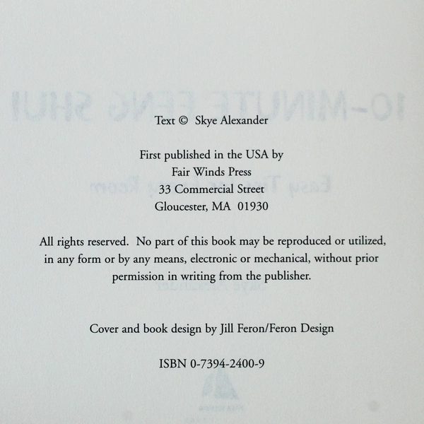 10-Minute Feng Shui: Easy Tips for Every Room by Skye Alexander - Pre-Owned