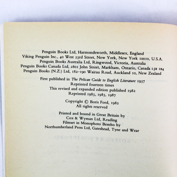 Volume 5 From Blake to Byron by Boris Ford 1987 Paperback - Good Condition