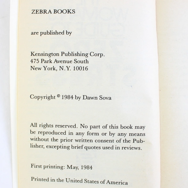 The Woman's Guide To Zero Stress by Dawn Sova 1984 Paperback First Printing