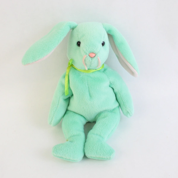 TY Beanie Baby Green Hippity Bunny No Hang Tag