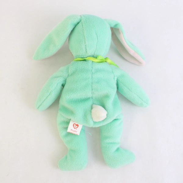 TY Beanie Baby Green Hippity Bunny No Hang Tag