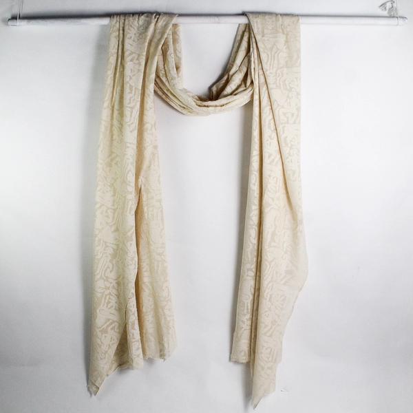 Hitesh Textiles Cutwork Cotton Fabric Ivory Color for Curtains 48" W x 5.25 yd L