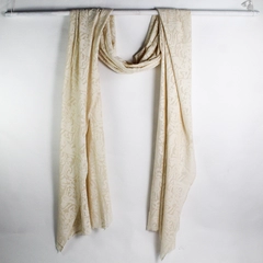 Hitesh Textiles Cutwork Cotton Fabric Ivory Color for Curtains 48" W x 5.25 yd L