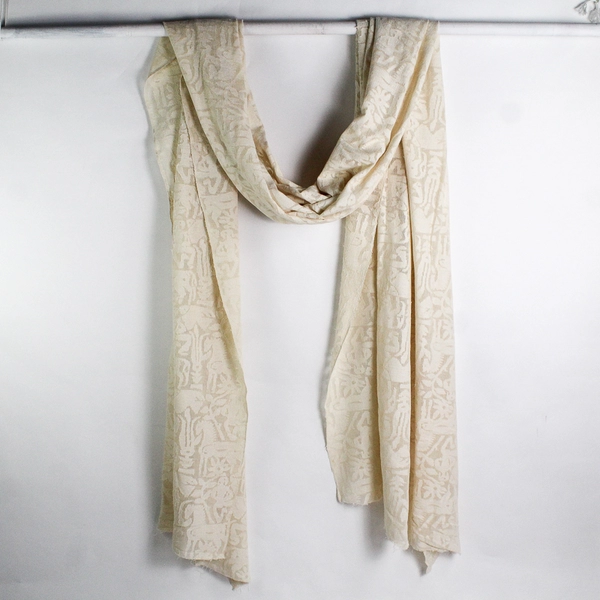 Hitesh Textiles Cutwork Cotton Fabric Ivory Color for Curtains 48" W x 5.25 yd L