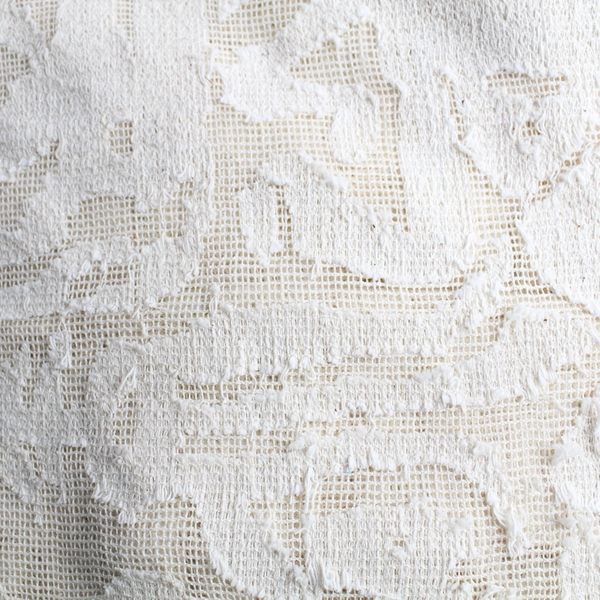 Hitesh Textiles Cutwork Cotton Fabric Ivory Color for Curtains 48" W x 5.25 yd L