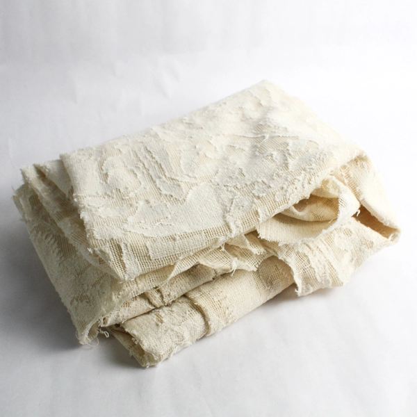 Hitesh Textiles Cutwork Cotton Fabric Ivory Color for Curtains 48" W x 5.25 yd L