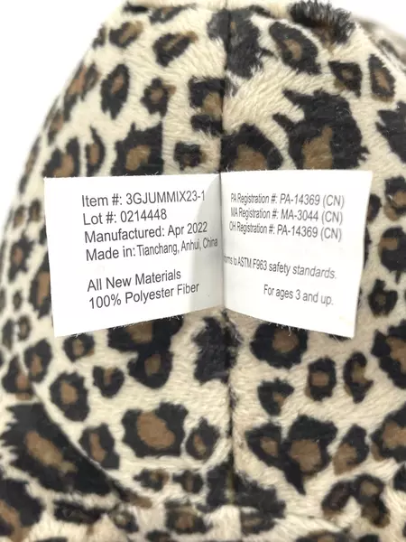 2002 A&A Global Plush Leopard Cheetah Toy 11.5" Good Condition