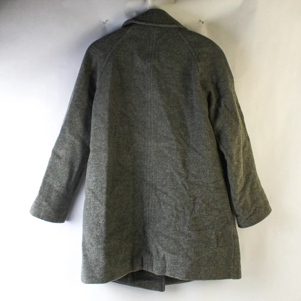 East 5th Women's Gray Wool Blend Overcoat Size M Button Front & Pockets