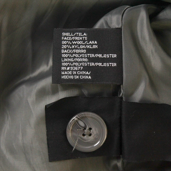 East 5th Women's Gray Wool Blend Overcoat Size M Button Front & Pockets