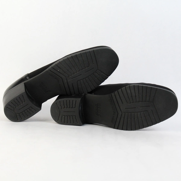 Munro American Black Wedge Slide On Sandals Women's Size 7.5 M