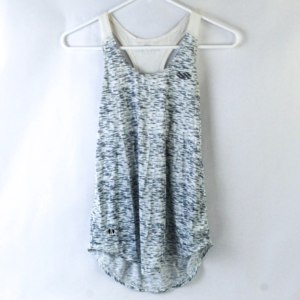 Selkirk Sport Women's Small Tank Top Gray White Performance Tee - Pre-Owned