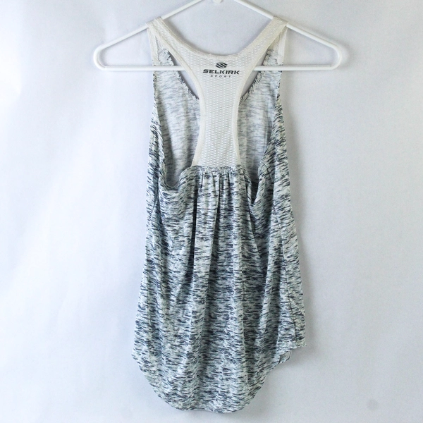 Selkirk Sport Women's Small Tank Top Gray White Performance Tee - Pre-Owned