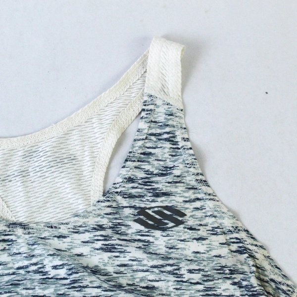 Selkirk Sport Women's Small Tank Top Gray White Performance Tee - Pre-Owned