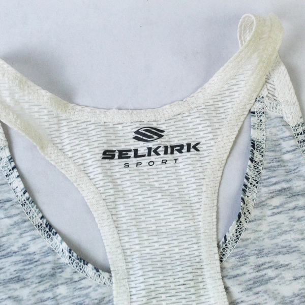 Selkirk Sport Women's Small Tank Top Gray White Performance Tee - Pre-Owned