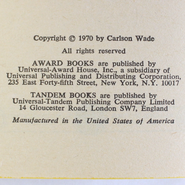 Vitamin E The Rejuvenation Vitamin by Carlson Wade 1970 Paperback