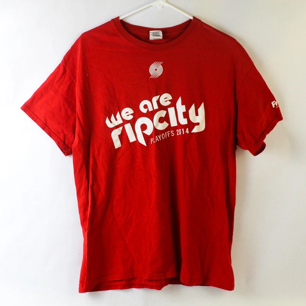 We Are Rip City Playoff 2014 T-Shirt Adult L 100% Cotton Gildan Heavy