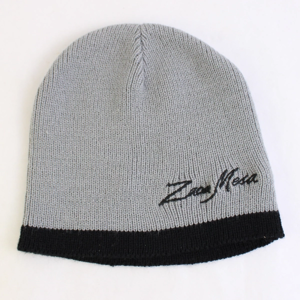 Zaca Mesa Winery Gray and Black Acrylic Knit Beanie One Size Fits Most