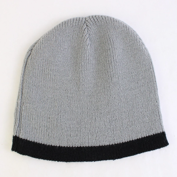 Zaca Mesa Winery Gray and Black Acrylic Knit Beanie One Size Fits Most