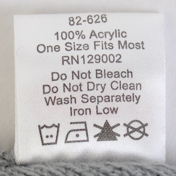 Zaca Mesa Winery Gray and Black Acrylic Knit Beanie One Size Fits Most