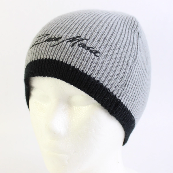 Zaca Mesa Winery Gray and Black Acrylic Knit Beanie One Size Fits Most
