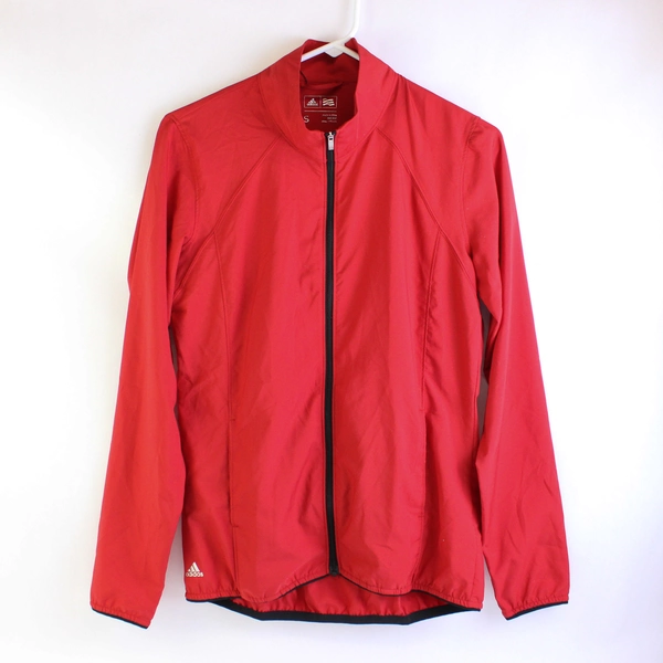 Adidas Red Lightweight Full-Zip Track Jacket Women's Size Small