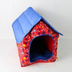 Build-A-Bear Workshop Red Blue and Yellow Dog House Stuffed Toy Accessory
