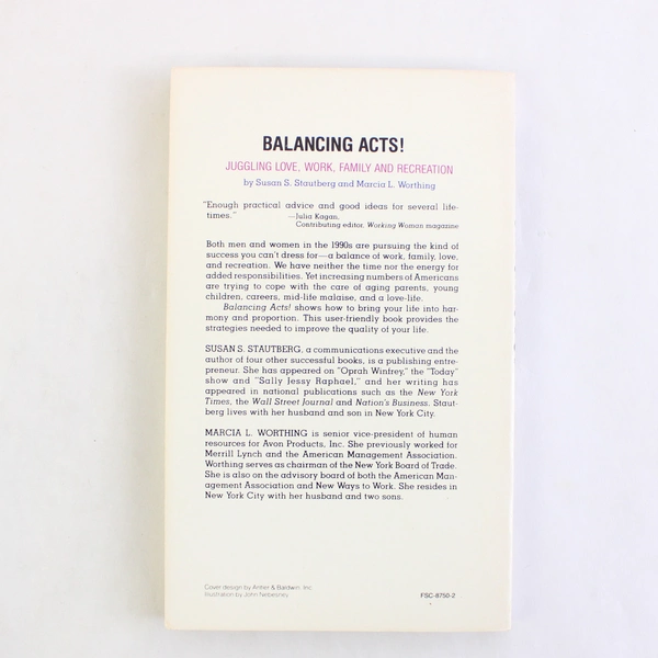 Balancing Acts! by Susan S Stautberg & Marcia L Worthing 1992 Paperback