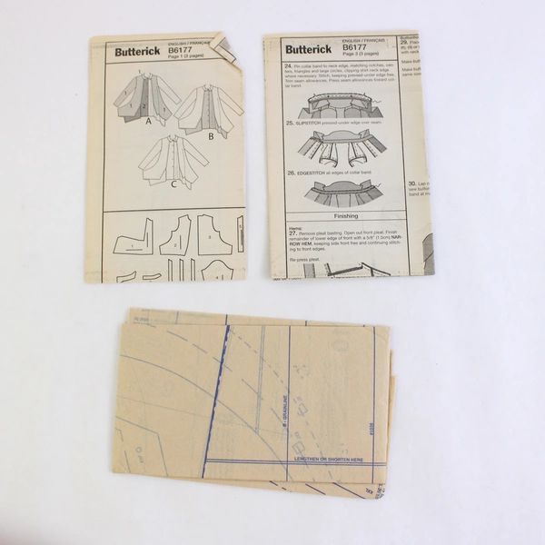 Butterick 6177 Misses Shirt Loose Fit Collared Shirt L XL 2XL Size 16-26 Uncut