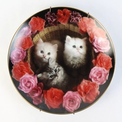 Danbury Mint Coming Up Roses Three Tiny Treasures Plate By Richard Stacks 1993