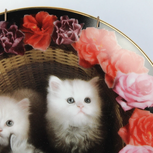 Danbury Mint Coming Up Roses Three Tiny Treasures Plate By Richard Stacks 1993