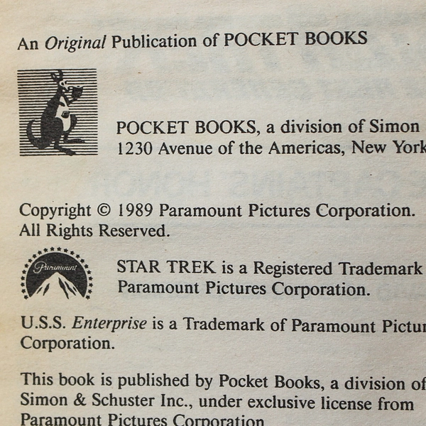 Lot Of 3 Star Trek The Next Generation Novels Various Authors 1989 - 1994 PB