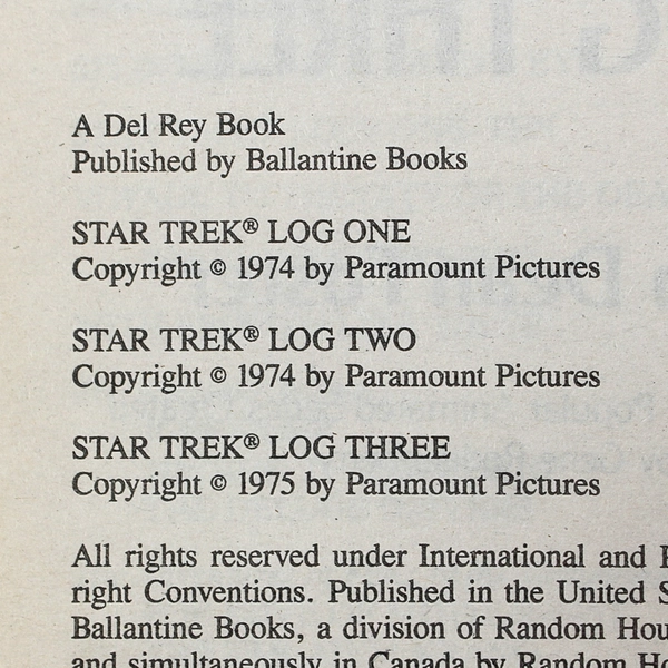 Star Trek by Alan Dean Foster 3 Books In One Novel 1993 Del Rey Books Paperback