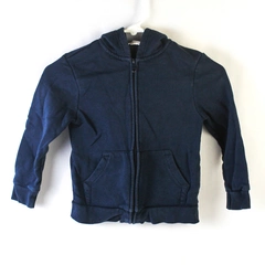 H&M Boys' Zip Up Hoodie Navy Blue 4-6Y Pre-Owned Cozy Sweatshirt