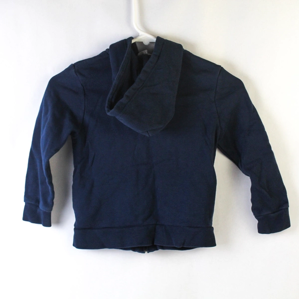 H&M Boys' Zip Up Hoodie Navy Blue 4-6Y Pre-Owned Cozy Sweatshirt