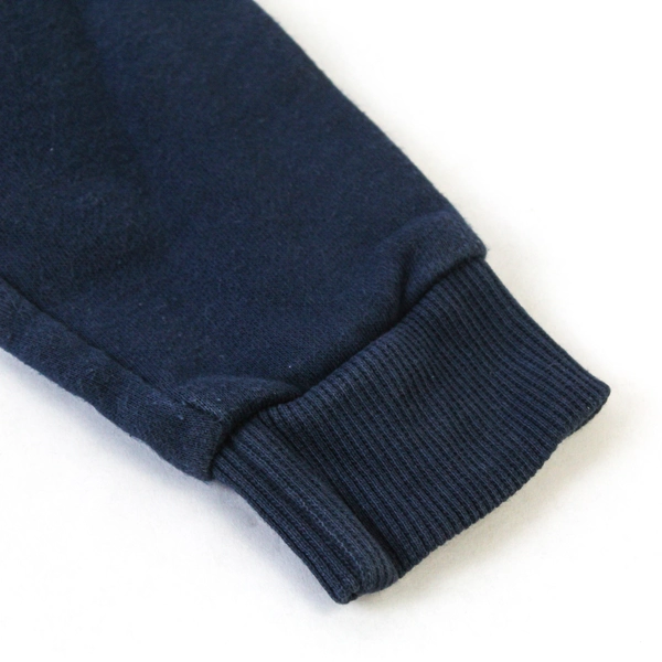 H&M Boys' Zip Up Hoodie Navy Blue 4-6Y Pre-Owned Cozy Sweatshirt