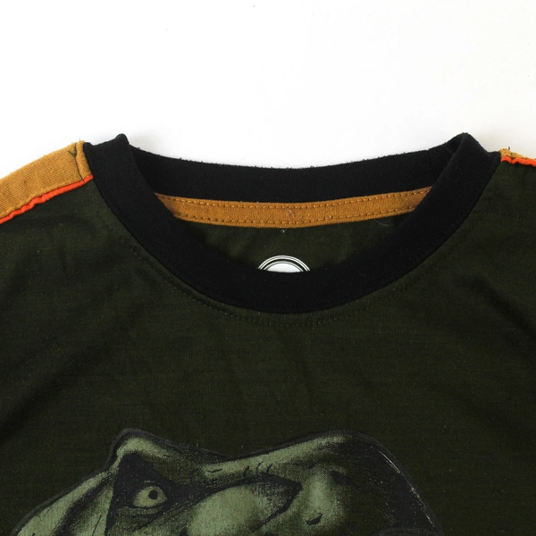 Wonder Nation Boys' Medium 8 Green T-Rex Dinosaur Pajama Top - Pre-owned