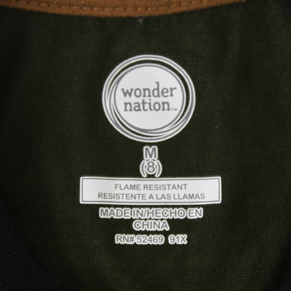 Wonder Nation Boys' Medium 8 Green T-Rex Dinosaur Pajama Top - Pre-owned