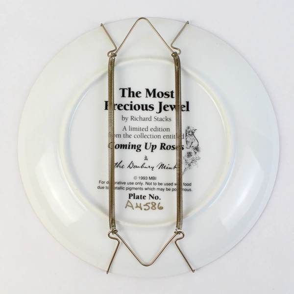Danbury Mint Coming Up Roses The Most Precious Jewel Plate Richard Stacks 1993