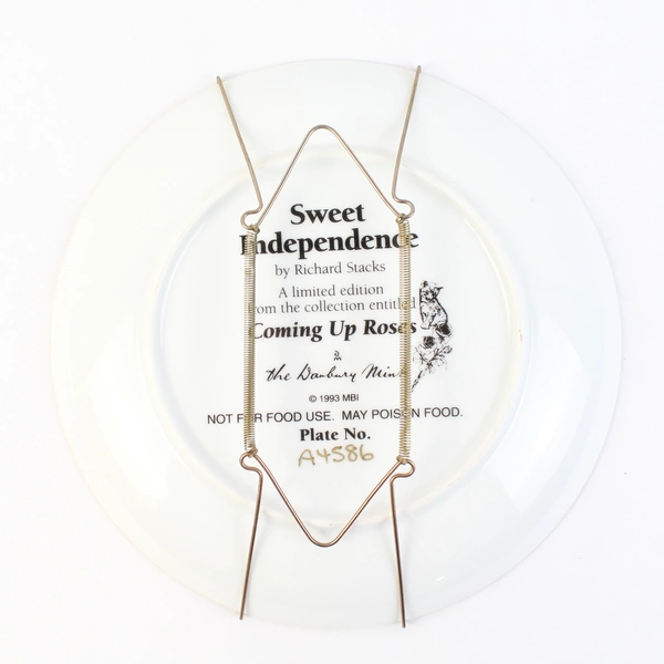 Danbury Mint Coming Up Roses Sweet Independence Plate Richard Stacks 1993
