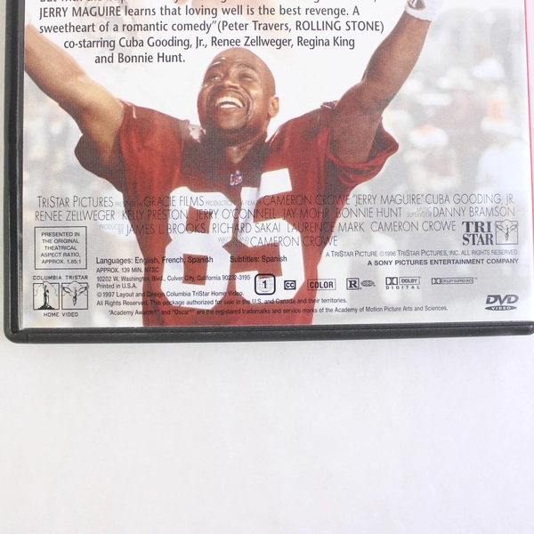 Jerry Maguire DVD Movie 1996 Romantic Comedy Tom Cruise Film