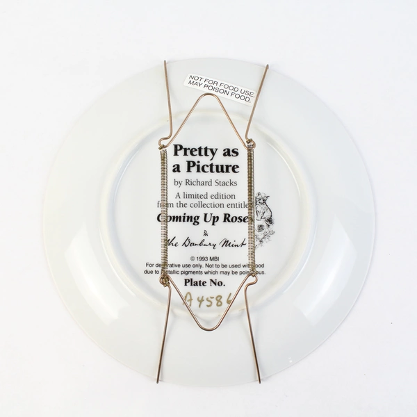 1993 Danbury Mint Coming Up Roses Pretty As A Picture Plate By Richard Stacks