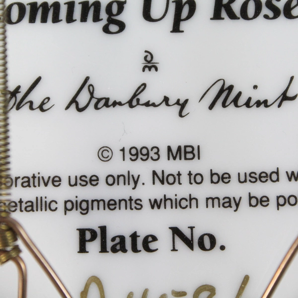 1993 Danbury Mint Coming Up Roses Pretty As A Picture Plate By Richard Stacks