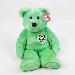 TY Original Beanie Buddy KICKS Soccer Theme Tag Included