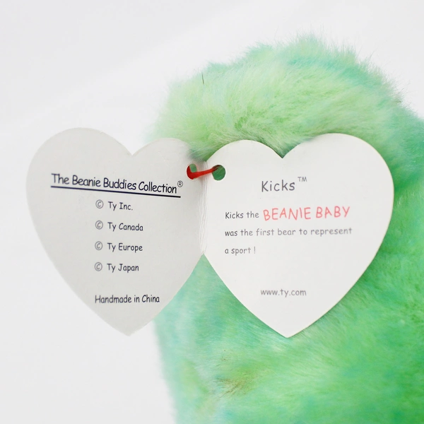 TY Original Beanie Buddy KICKS Soccer Theme Tag Included