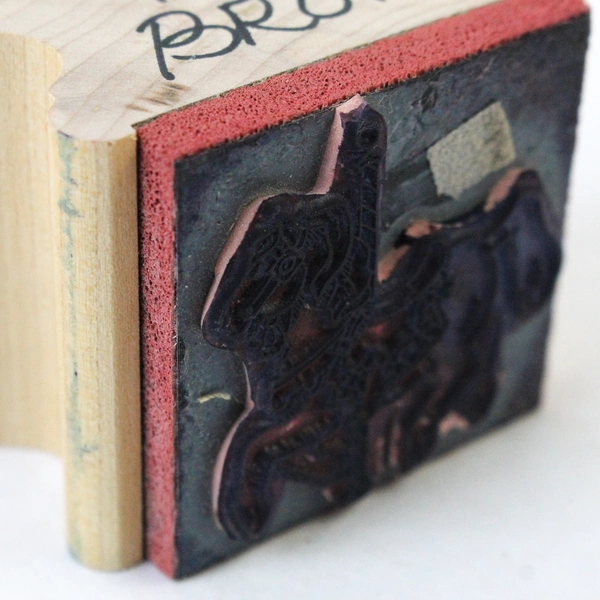 Fearless Design Wood Mounted Ink Stamp - Carousel Horse Pony 2x2"