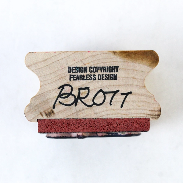 Fearless Design Wood Mounted Ink Stamp - Carousel Horse Pony 2x2"