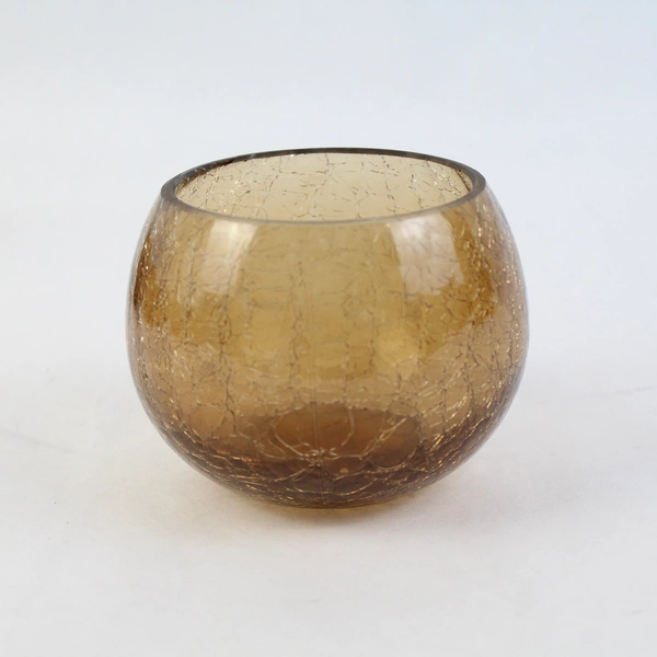 Lot of 6 Hobby Lobby Brown Glass Tea Light Candle Holders