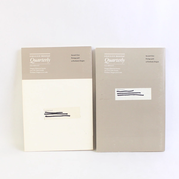 Lot of 2 Oregon Historical Quarterly 1989 Summer Fall Vol 90 No 2 & 3