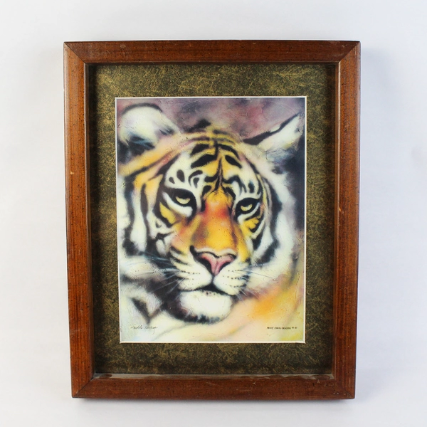 Nancy Chien Erikson Framed Tiger Print Noble Savage 1999