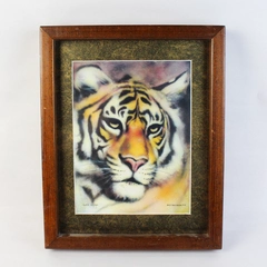 Nancy Chien Erikson Framed Tiger Print Noble Savage 1999